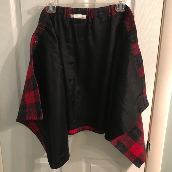 The Talbots Woman Skirt Red Plaid Lined Adjustable waist size - Picture 3 of 9